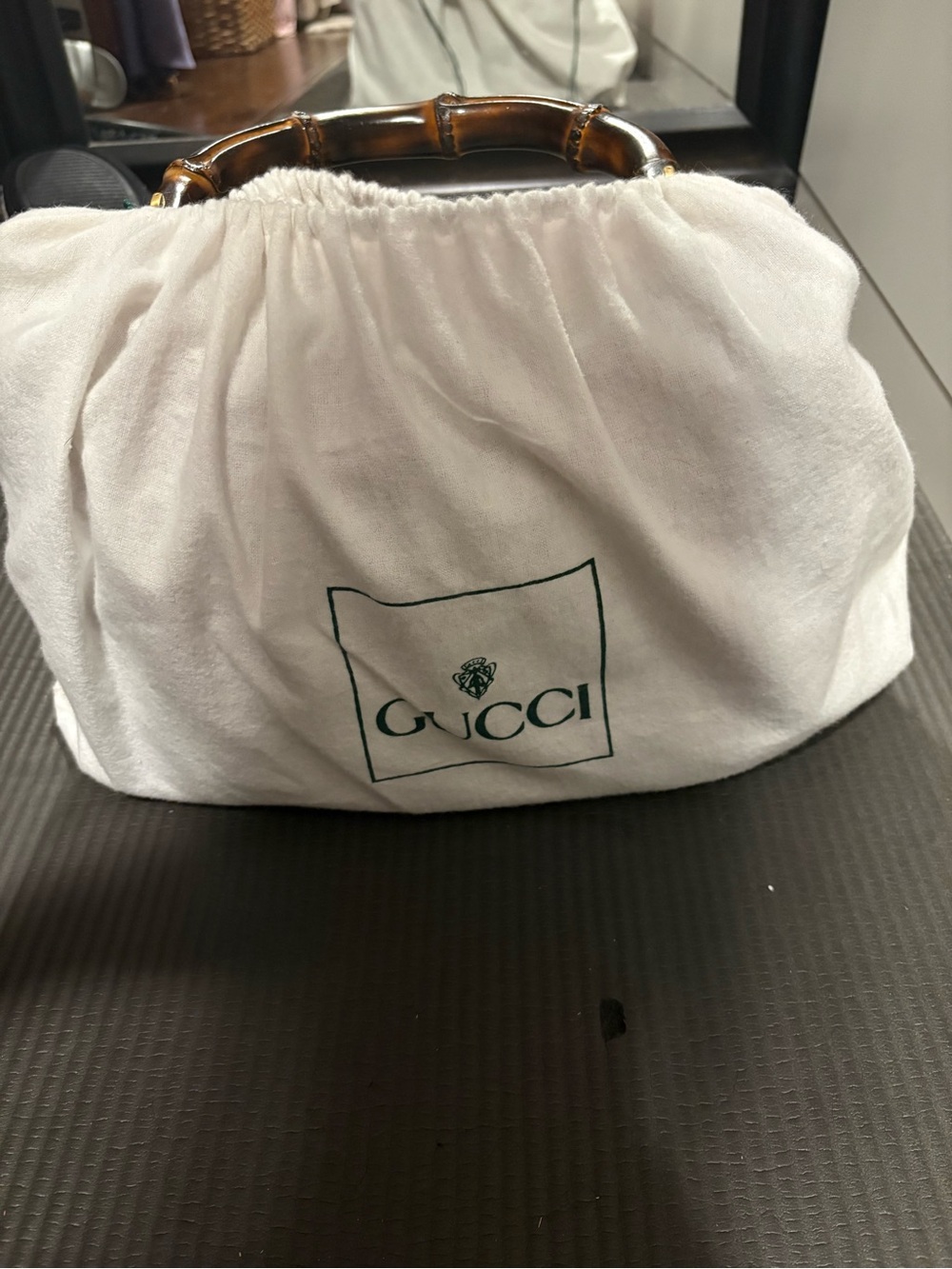 Gucci White Top-Handle Bag with Bamboo Handles - Picture 2 of 10